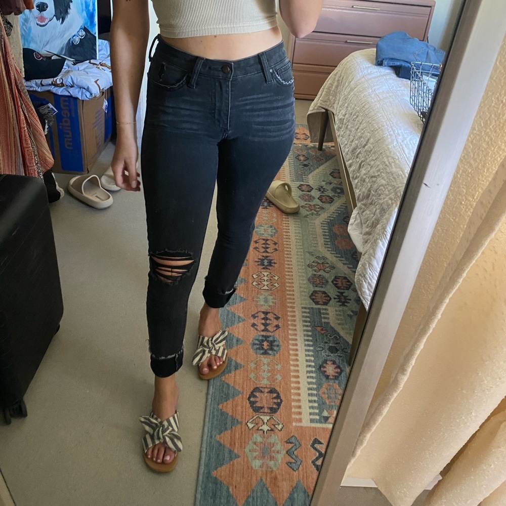 Minor distressed skinny jeans